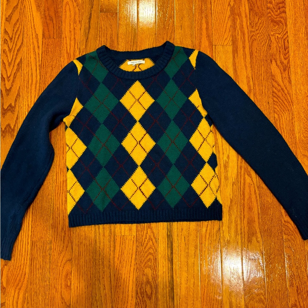 American Eagle Plaid Sweater